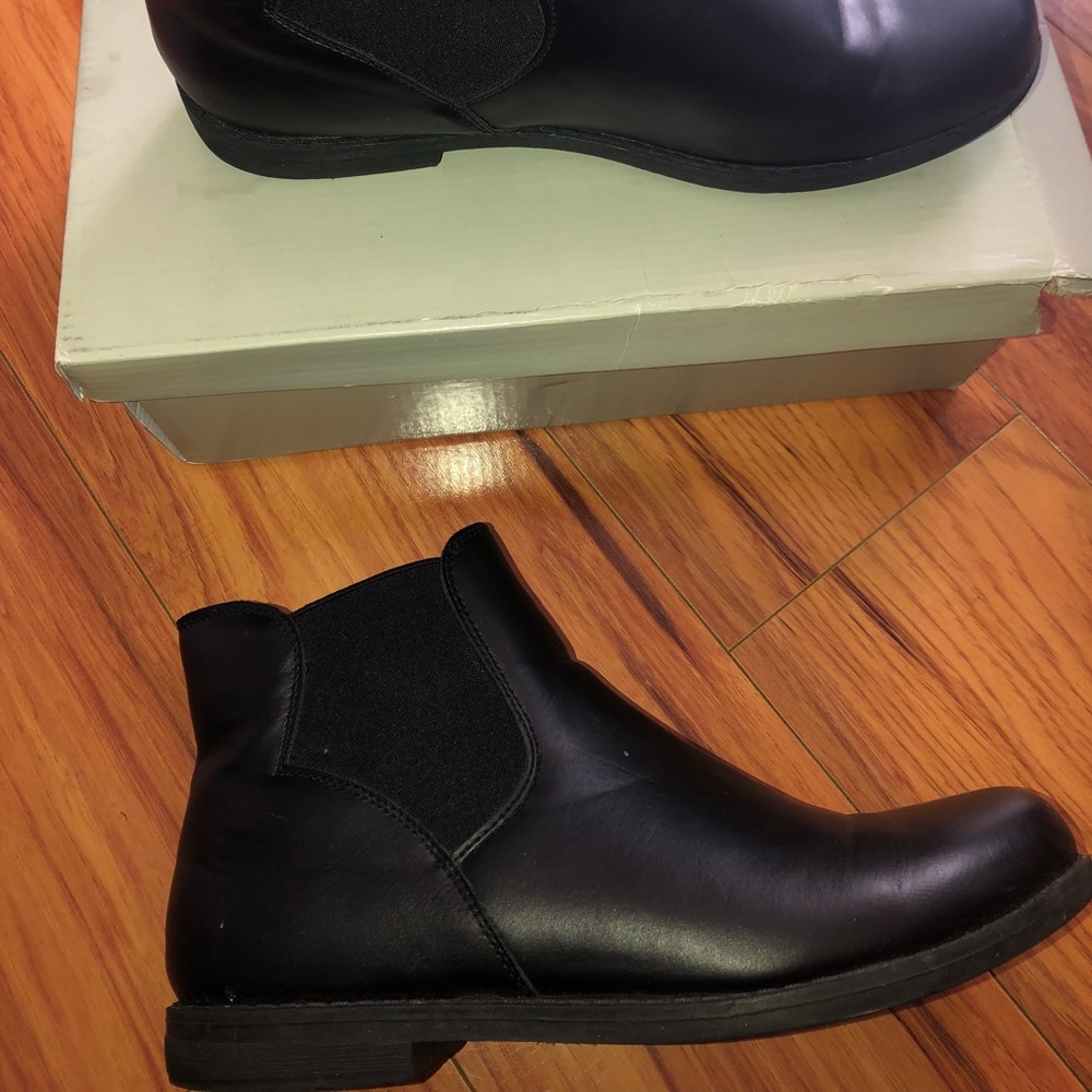 short black Chelsea booties